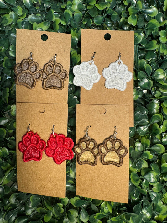 1 inch Paw Earrings