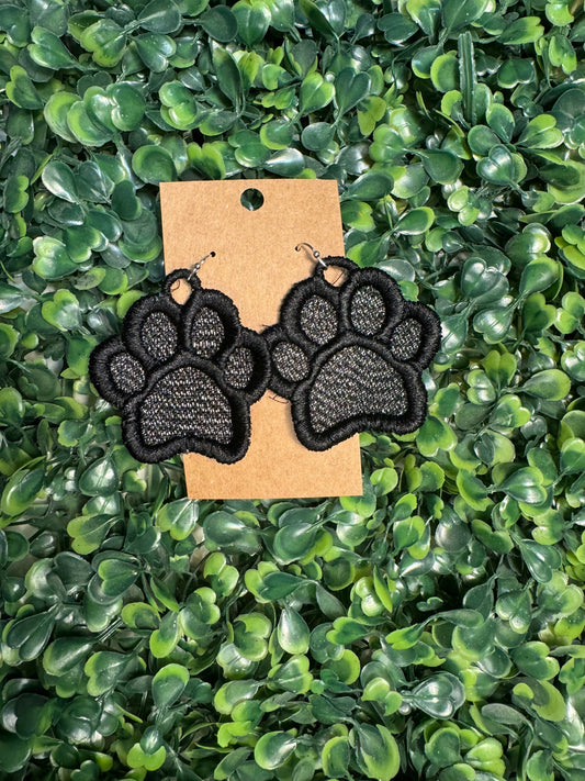 2 inch Paw Earrings